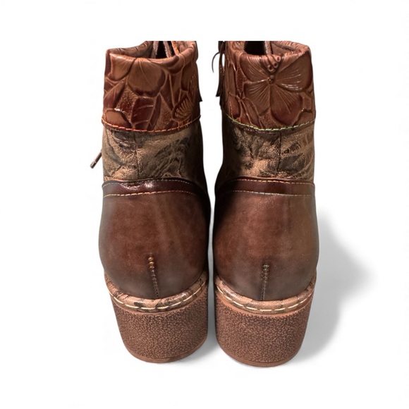 L'Artiste by Spring Step Leather Lace-Up Boots - Fallinluv Olive EU 42 US10.5-11 - Picture 7 of 10